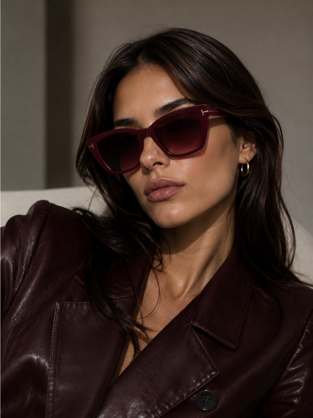 Tom Ford Scarlet 57MM Square Sunglasses
